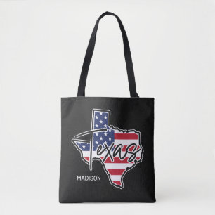Custom Name Texas Tote Bag