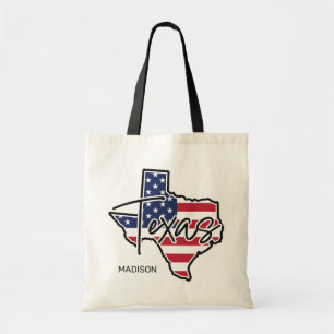 Custom Name Texas Tote Bag