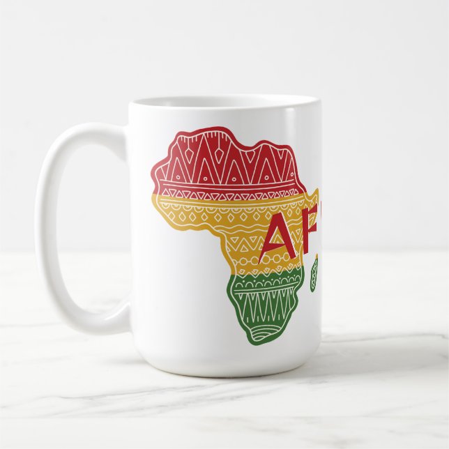 Custom Name & Text Africa Coffee Mug (Left)