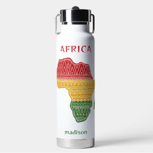 Custom Name & Text Africa Water Bottle