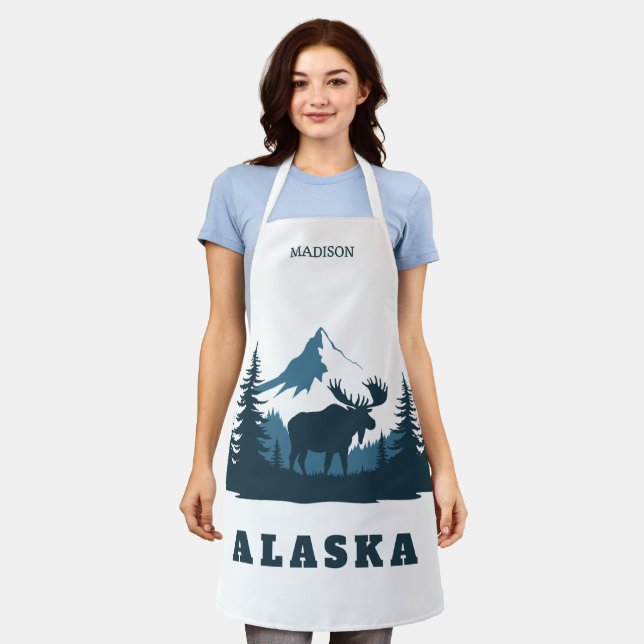 Custom Name & Text ALASKA Apron (Worn)