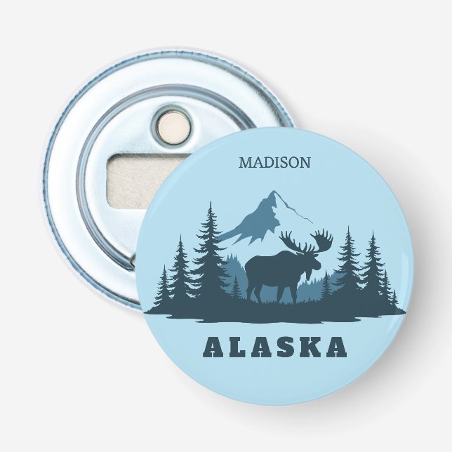 Custom Name & Text ALASKA Bottle Opener (Front)
