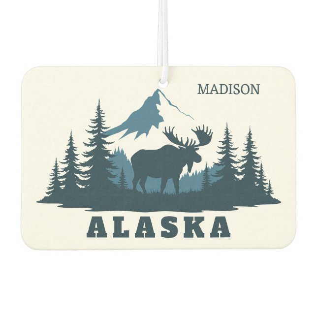 Custom Name & Text ALASKA Car Air Freshener (Front)
