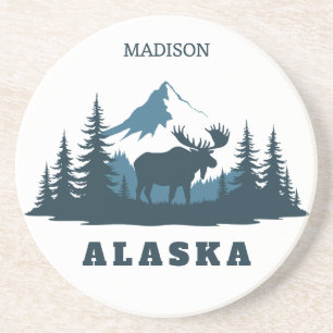Custom Name & Text ALASKA Coaster