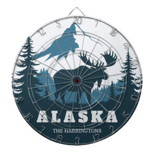 Custom Name & Text ALASKA Dartboard