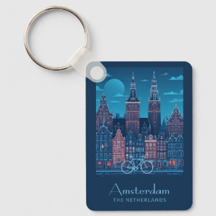 Custom Name / Text Amsterdam Key Ring