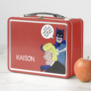 Custom Name & Text Anti Trump Slap Funny Retro Metal Lunch Box