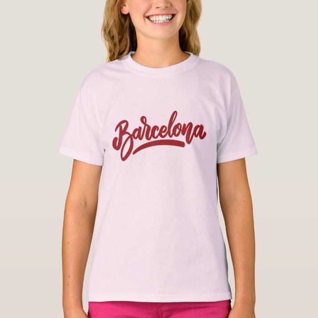 Custom Name / Text Barcelona T-Shirt (Front)