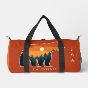 Custom name & text Bear Forest Duffle Bag