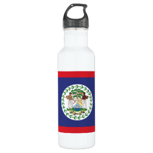 Custom Name & Text Belise Flag 710 Ml Water Bottle