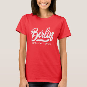 Custom Name / Text Berlin Germany Coordinates T-Shirt