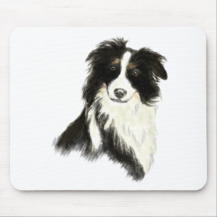 Custom Name text Border Collie Dog Pet Mouse Mat