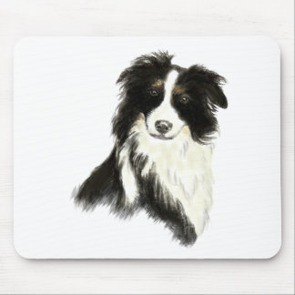 Custom Name text Border Collie Dog Pet Mouse Mat