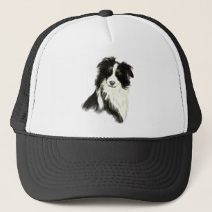 Custom Name text Border Collie Dog Pet Trucker Hat