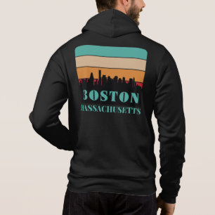 Custom Name / Text Boston Massachusetts Hoodie