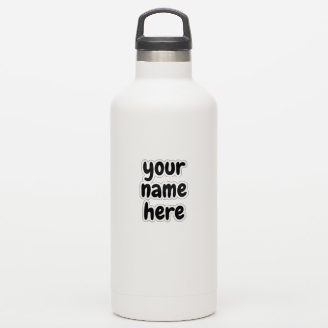 Custom Name Text Bubbly Chewy (Waterbottle)
