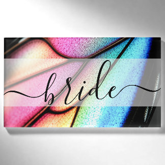 Custom Name/Text Butterfly Wing Closeup Name Tag