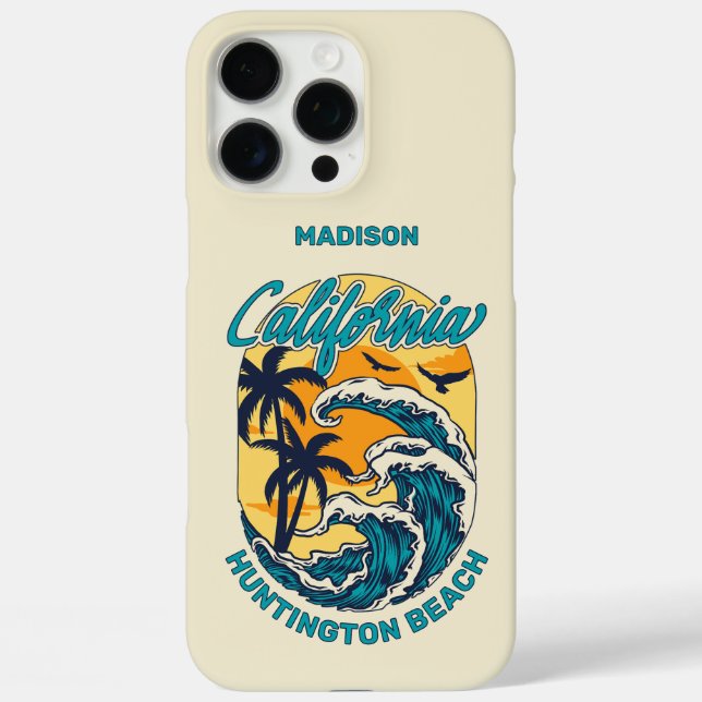 Custom Name / Text California Surfing Case-Mate iPhone Case (Back)