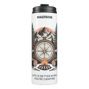 Custom Name & Text Camping Thermal Tumbler