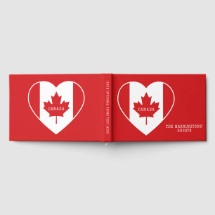 Custom Name & Text Canada Love Guest Book