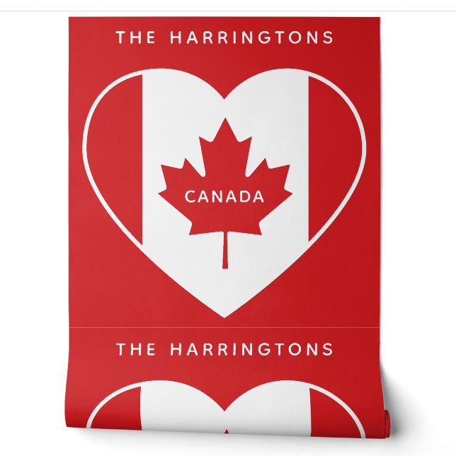 Custom Name & Text Canada Wallpaper (Unrolling)