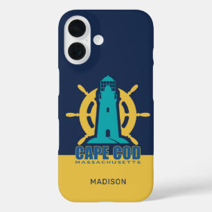Custom Name / Text Cape Cod Massachusetts iPhone 16 Case