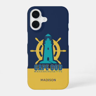 Custom Name / Text Cape Cod Massachusetts iPhone 16 Case