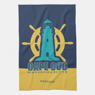 Custom Name / Text Cape Cod Massachusetts Tea Towel