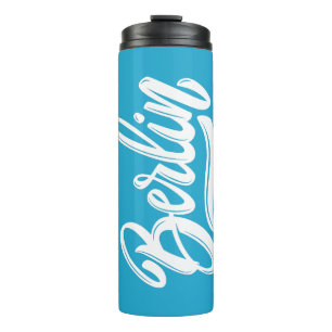 Custom Name / Text & Color Berlin Coordinates Thermal Tumbler