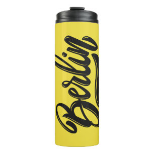 Custom Name / Text & Color Berlin Coordinates Thermal Tumbler