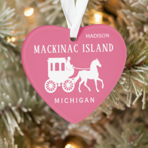 Custom Name, Text & Color Mackinac Island Ornament
