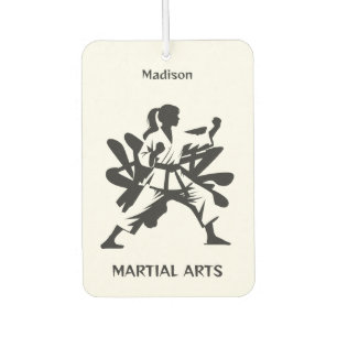 Custom Name, Text & Color Martial Arts Car Air Freshener