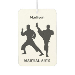 Custom Name, Text & Color Martial Arts Car Air Freshener