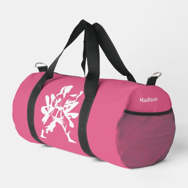 Custom Name, Text & Color Martial Arts Duffle Bag (Right Corner)