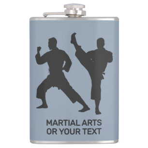 Custom Name, Text & Color Martial Arts Hip Flask