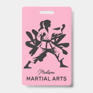 Custom Name, Text & Color Martial Arts ID Badge