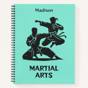 Custom Name, Text & Color Martial Arts Notebook