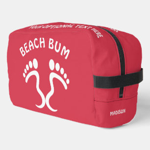 Custom Name, Text & Colour Beach Bum Dopp Kit