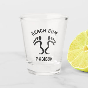Custom Name, Text & Colour Beach Bum Shot Glass