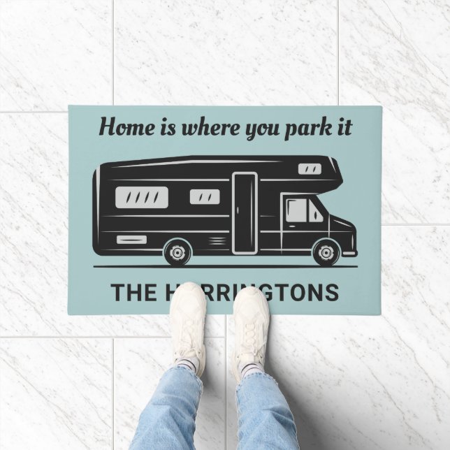 Custom name, text & colour Camper Van Doormat (Indoor)