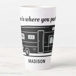 Custom name, text & colour Camper Van Latte Mug