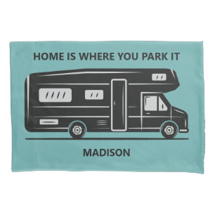 Custom name, text & colour Camper Van Pillowcase