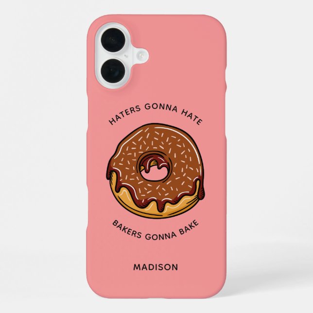 Custom name, text & colour DONUT phone cases (Back)