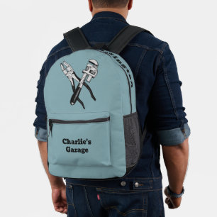 Custom name, text & colour TOOLS Printed Backpack
