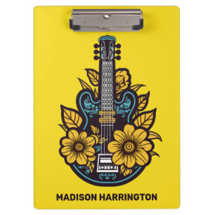 Custom Name, Text & Colour Ukulele Clipboard