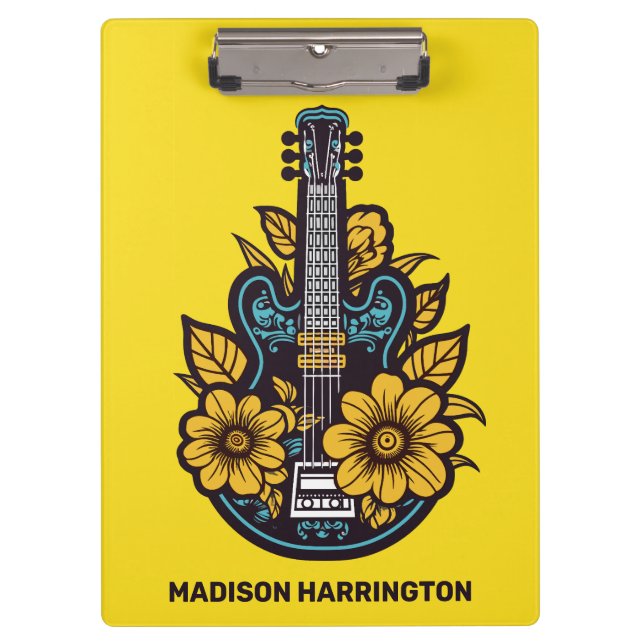 Custom Name, Text & Colour Ukulele Clipboard (Front)