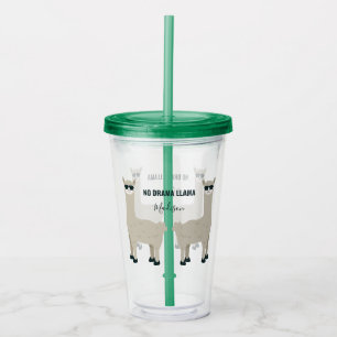 Custom name & text Cool Llama tumblers