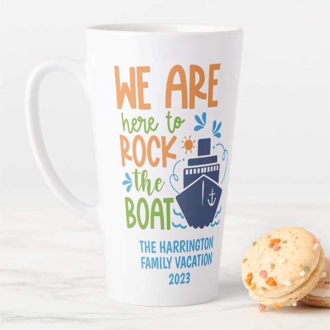 Custom Name / Text Cruise Latte Mug (In Situ)