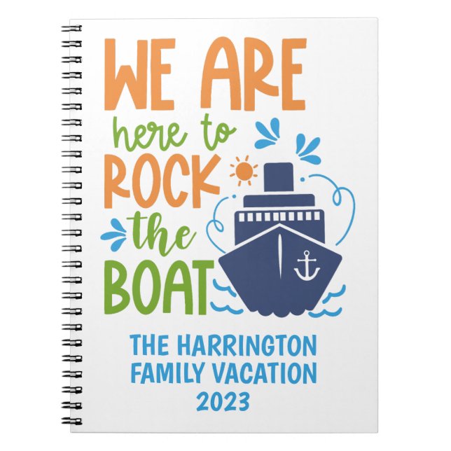 Custom Name / Text Cruise Notebook (Front)