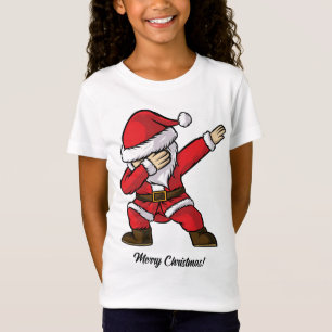 Custom Name & Text Dabbing Dancing Santa T-Shirt